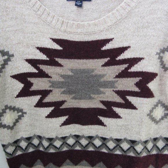 🐬AEO Prescott Sweater Aztec Trible print SM wool - Picture 4 of 12